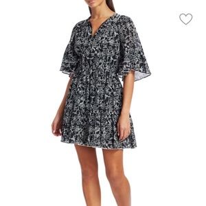 Soft flutter sleeve dress
